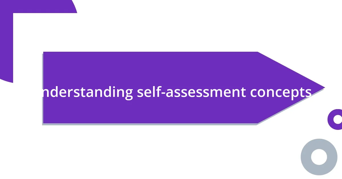 Understanding self-assessment concepts